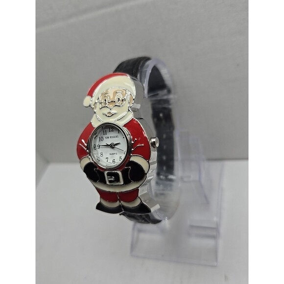 Kim Rogers Santa Claus Christmas Watch Quartz New Battery Womens Novelty Holiday - Picture 2 of 12